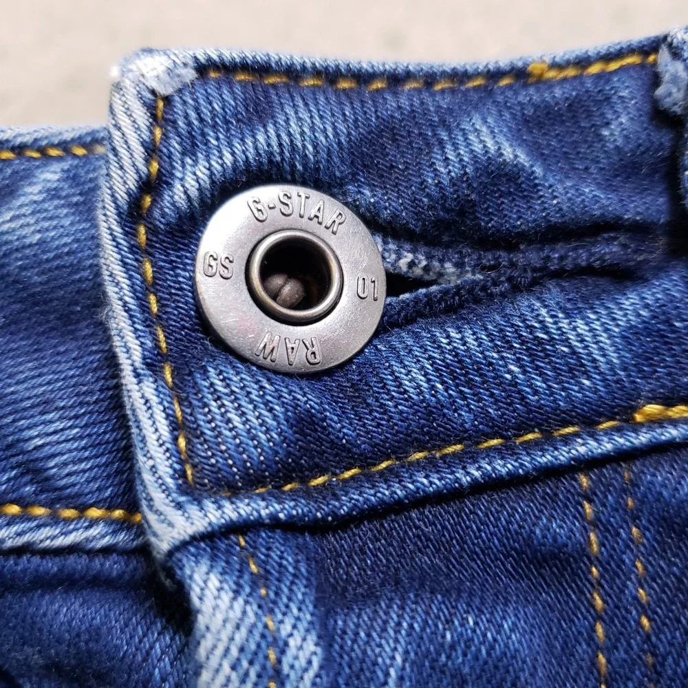 G-Star Raw 3301 Slim Fit Jeans Men 30x31* Blue Stretch Denim Pants Casual Modern